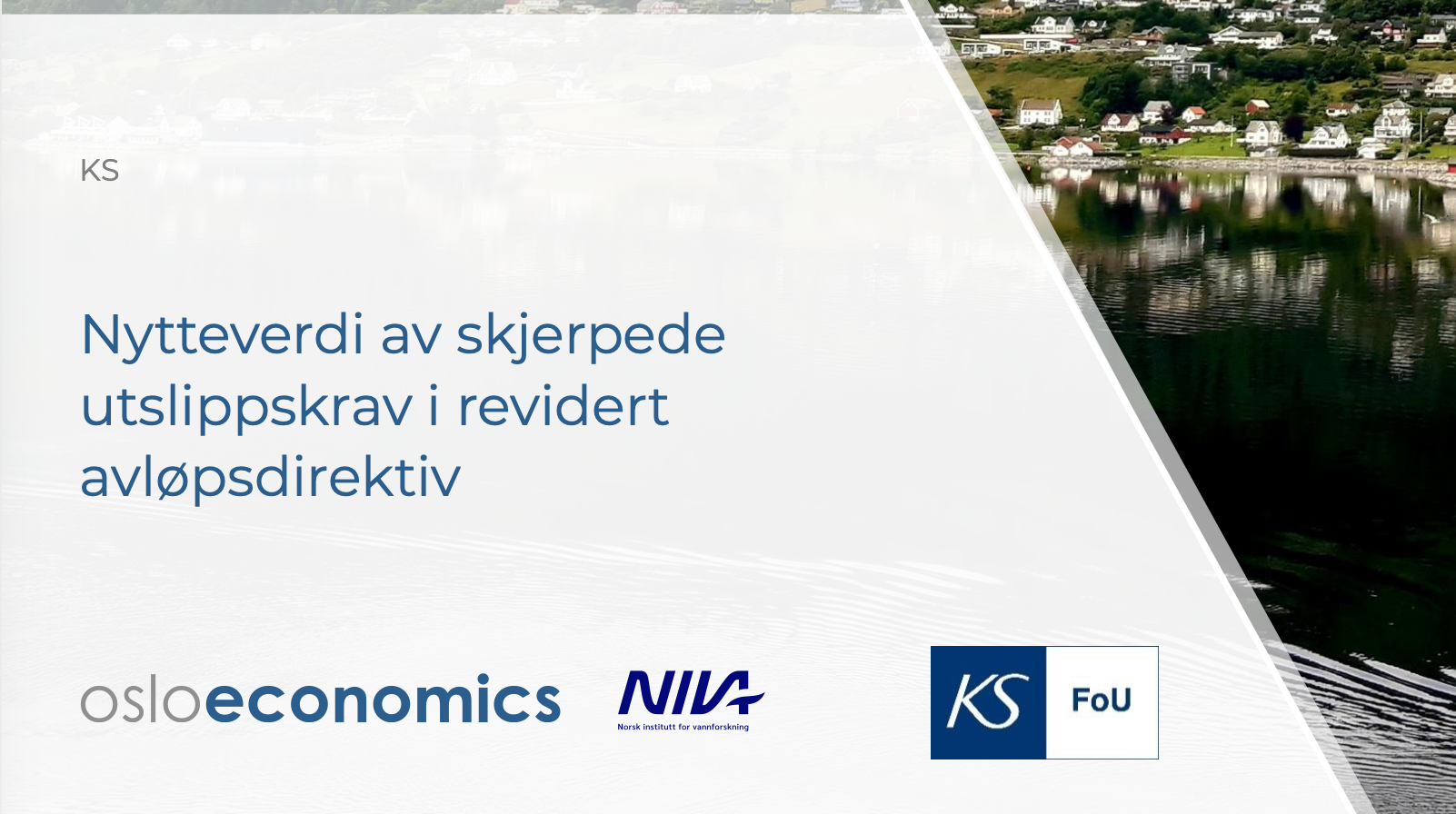 KS-rapport om nytteverdi av skjerpede utslippskrav i revidert avløpsdirektiv